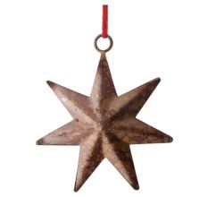 Antique Star Christmas Metal Ornament